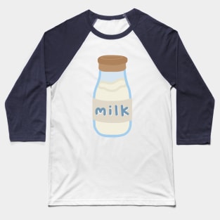 Cute Cartoon Milk Jar Bottle Baseball T-Shirt